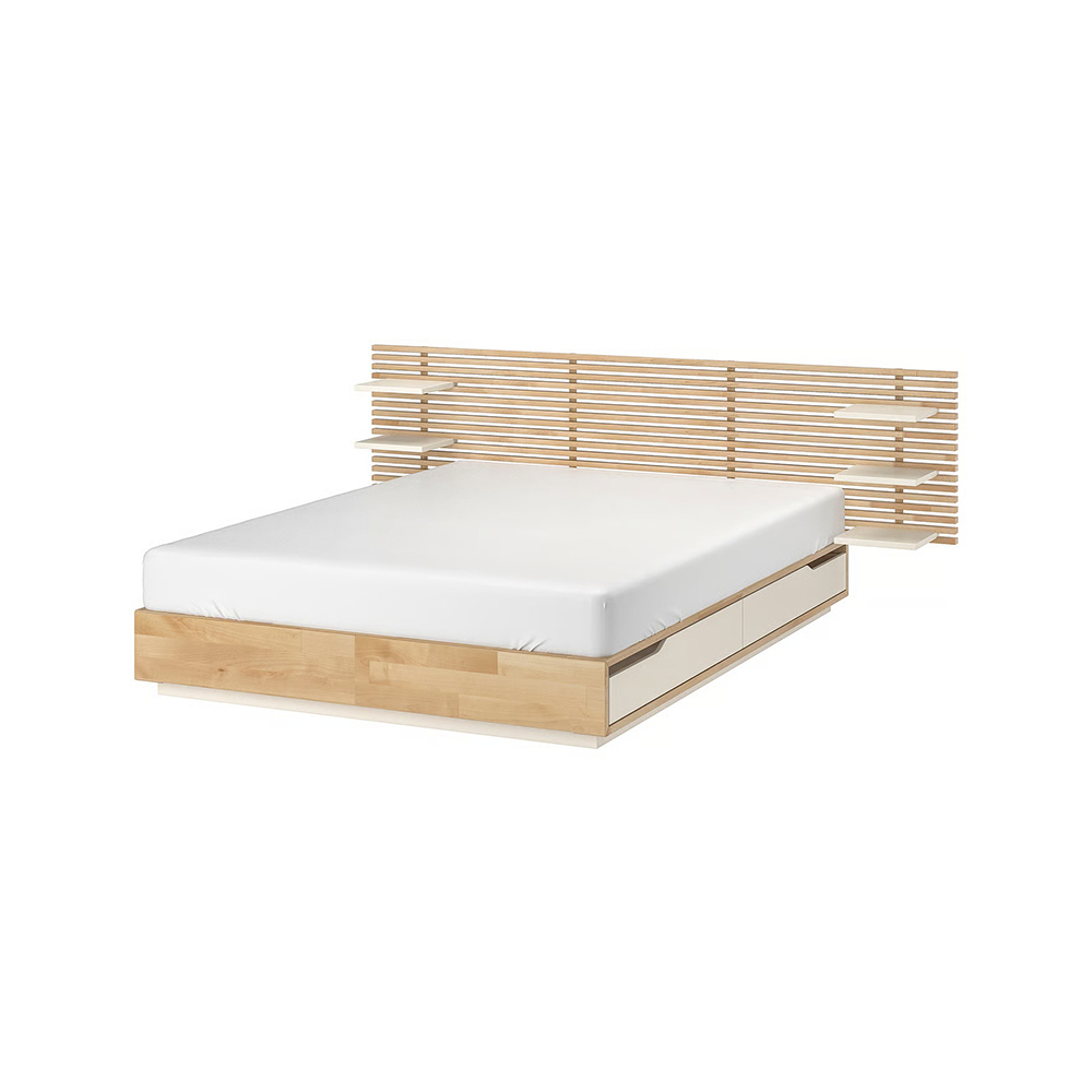 Con 4 cajones grandes para guardar cosas debajo de la cama.