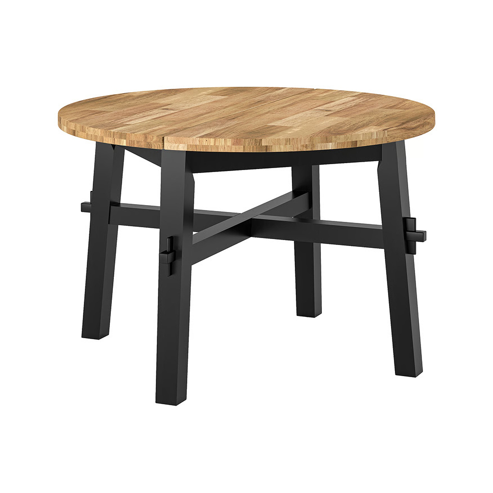 Si necesitas una mesa con una superficie duradera, esta es ideal. Es de acacia, una madera con una veta inconfundible en un intenso color marrón que se va oscureciendo 